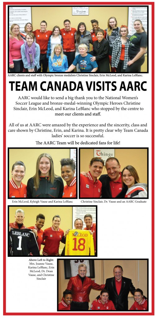 AARC clients and staff with Olympic bronze medalists